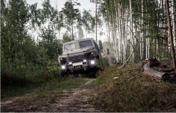 "Senator Armored Vehicle - ready for off-road in natural disasters "